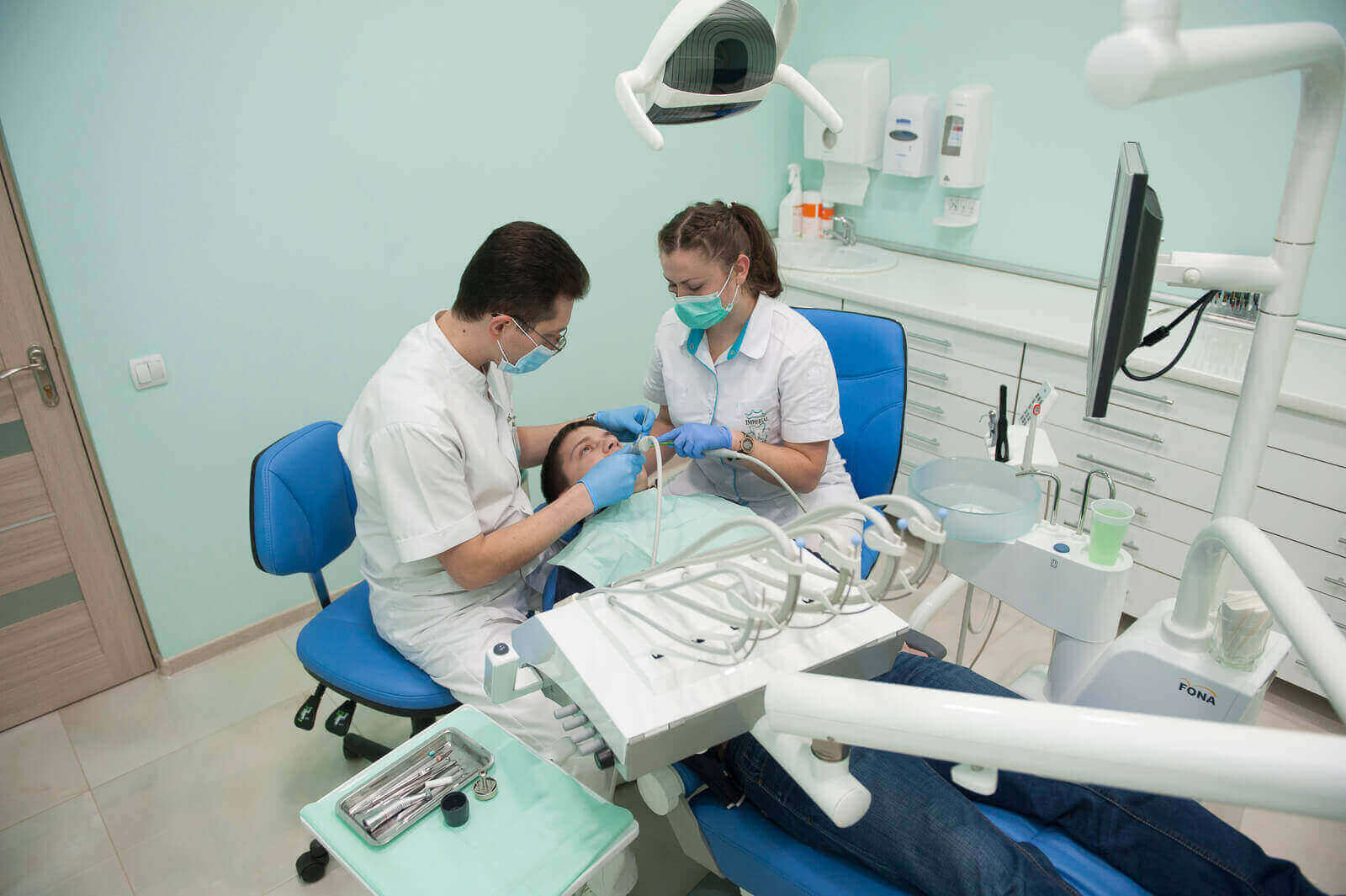 Odontology - treatment for caries and injuries of the teeth